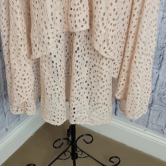 GB Pink Crochet Hi‎ Low Maxi Skirt Small - Picture 4 of 9